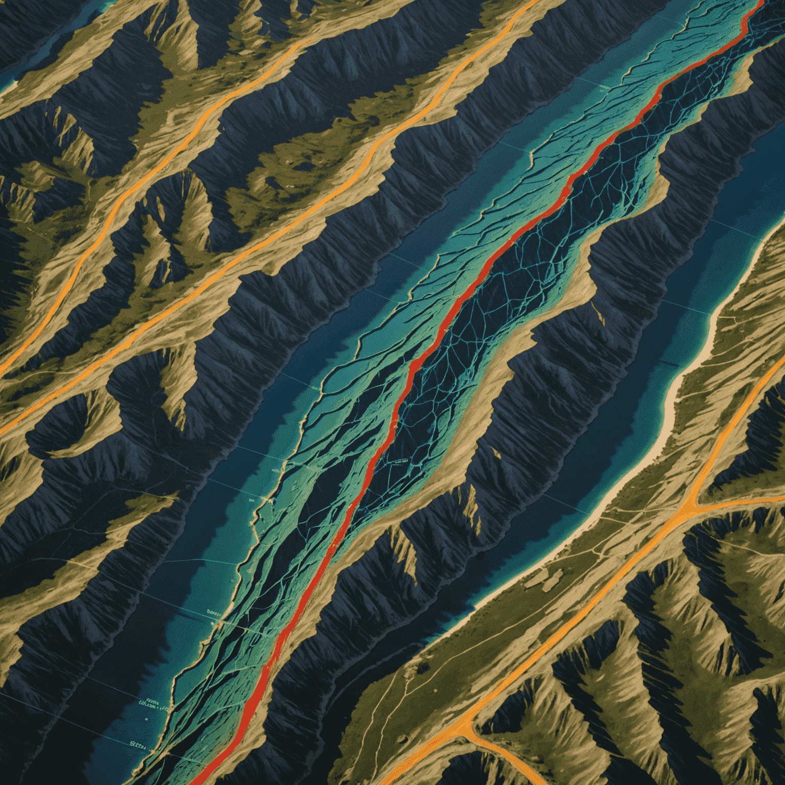 Visualización de datos sísmicos 3D con puntos de interés resaltados por algoritmos de machine learning